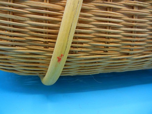 OLLI ELLA Basket Rattan Hand Woven MOSEY 2 Fixed Bamboo Handles - Picture 7 of 10