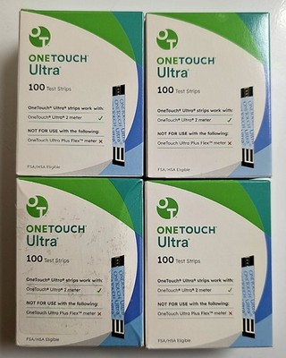 400 One Touch Ultra Test strips New 4-100PC Boxes Expiration 3-31-26