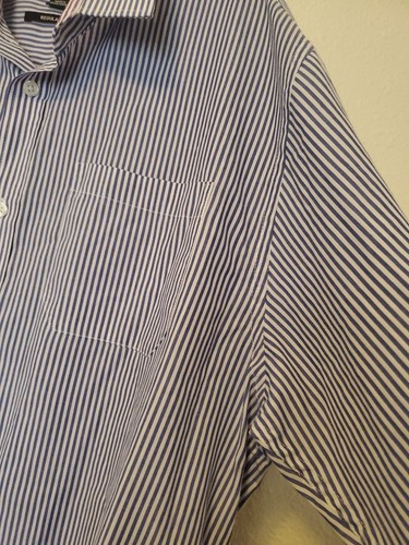 Cedarwood State Blue Striped shirt Regular Fit Long Sleeve Mens Size 16.5" - Picture 8 of 21