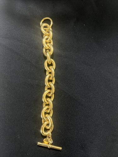 Vintage Stunning BRONZE  Italy  Dyadema SIGNED CHAIN Gold Tone UNISEX BRACELET - Picture 4 of 8