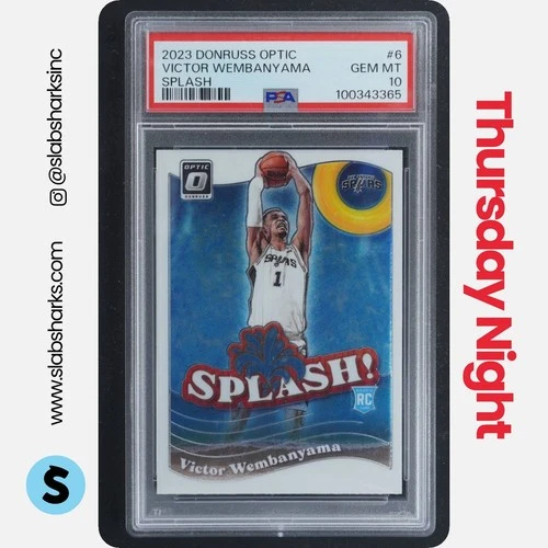 2023 PANINI DONRUSS OPTIC #6 VICTOR WEMBANYAMA SPLASH RC ROOKIE PSA 10
