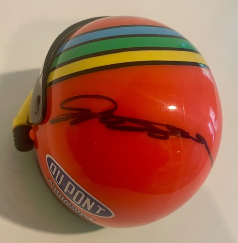 1993 Jeff Gordon Dupont Rainbow Warriors Signed 1/4 Scale Mini Helmet COA #2 - Picture 2 of 3