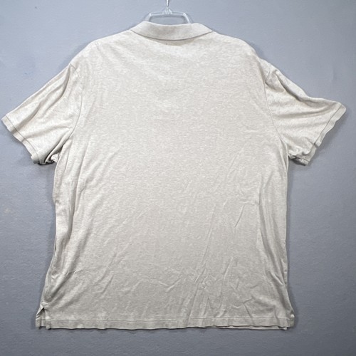 Polo Ralph Lauren Mens Classic Fit Polo Flesh Pony Cream Soft Touch Sz XXL - Picture 7 of 7