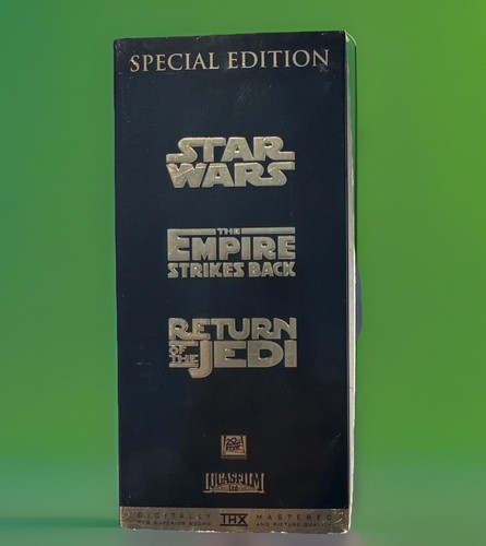 Star Wars Movie Trilogy VHS 1997 Special Edition in Golden Box Set Vintage - Imagen 3 de 13