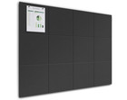 POPUFOX Large Felt Board Wall - 12 Tiles 11.8" x11.8" Black Color Form 48" x 36"