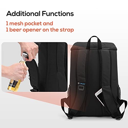Cooler Backpack 30 Cans Lightweight Insulated Backpack Cooler Leak 01-Black - Bild 5 von 6