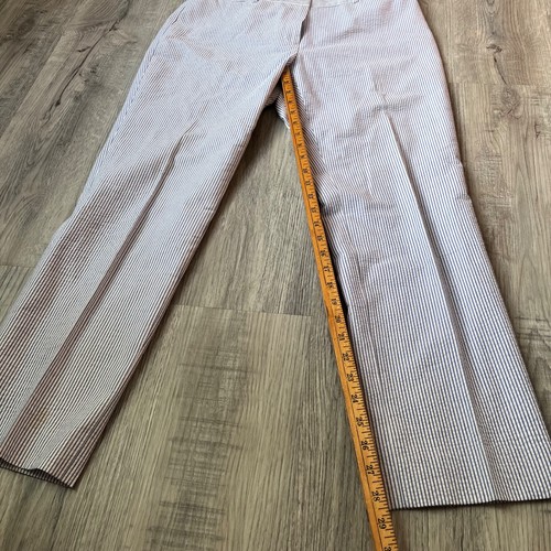 Brooks Brothers 346 Natalie Fit gefütterte Seersucker Hose blau weiß gestreift 10 - Bild 5 von 7