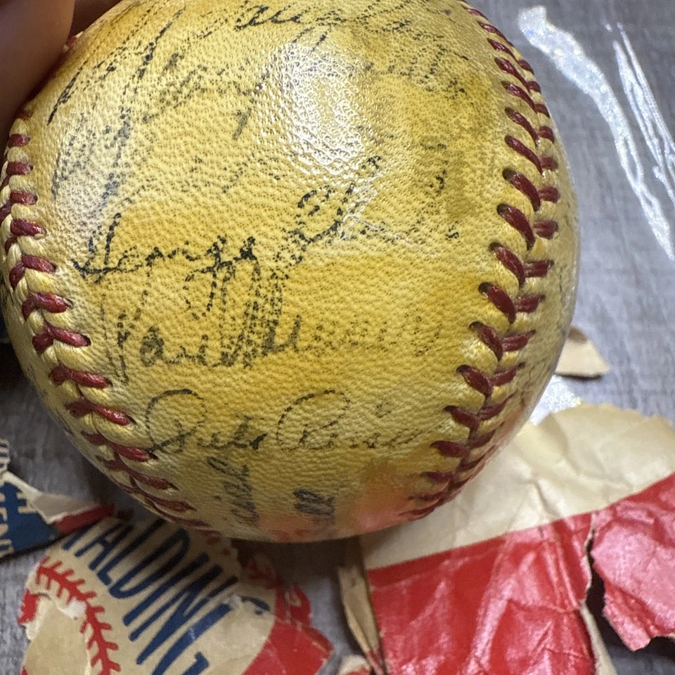 1950’s Brooklyn Dodgers Jackie Robinson Roy Campanella Team Signed Ball - Image 2 of 4