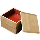 Japanese Two-Tier Jubako Box 18.2 cm / 7.2 in & 1,280 mL / 43.3 oz Lacquerware