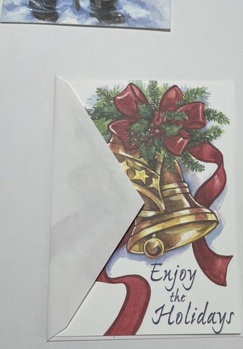 Judy Blankenship Illustrated Christmas Cards Chickadees Bells Saint Nicholas - Picture 9 of 13
