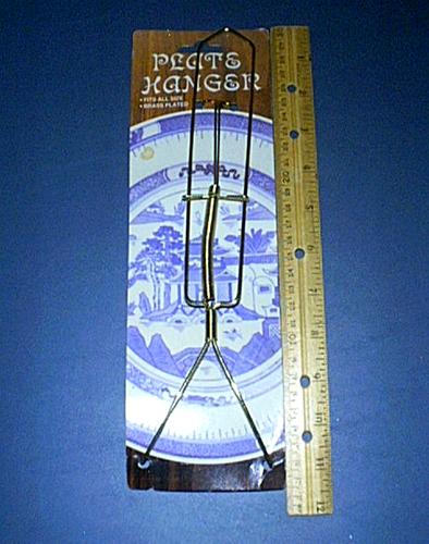 Messing versilbert PLATTENAUFHÄNGER passend für alle Größen Platten - NEU alter Lagerbestand! - Bild 2 von 4