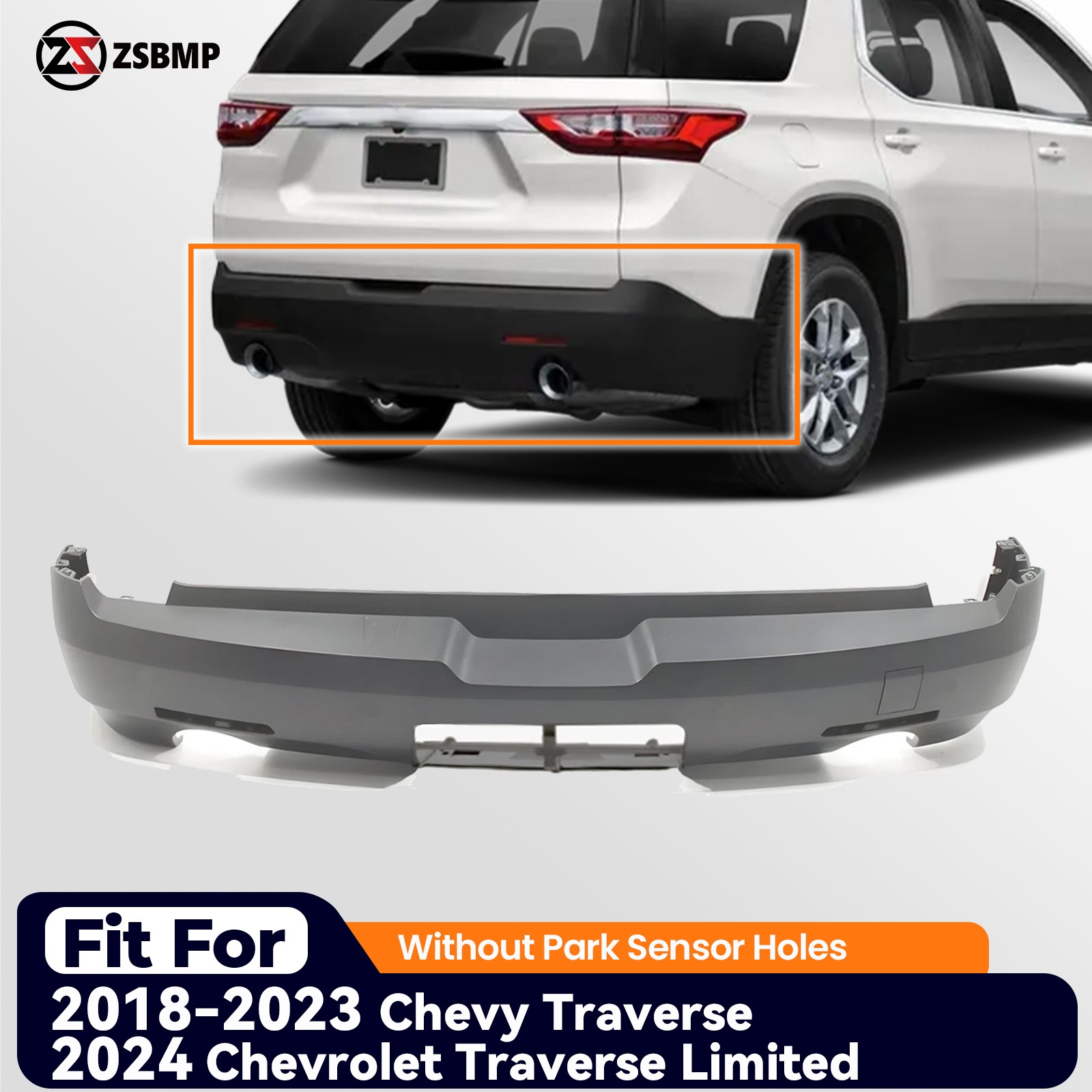 Rear Lower Bumper Cover 2018-2023 Chevy Traverse 2024 Limited Textured ...