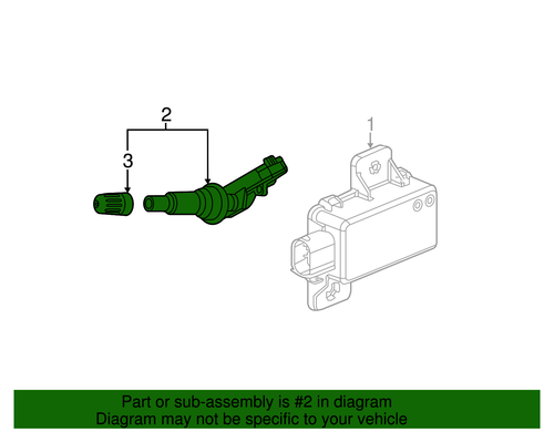 Genuine Saab Tire Pressure Monitor Sensor 13540601 - Picture 2 of 2
