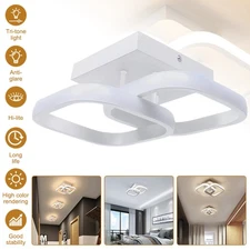 Square LED Ceiling Light Flush Mount Kitchen Bedroom Down Lighting Fixture Lamp