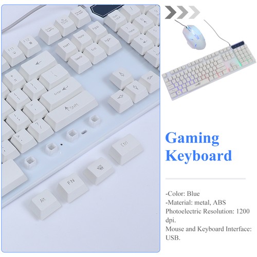 Tastatur- Und Mausset Büro Mechanische Spieltastatur Gaming- - Afbeelding 9 van 12