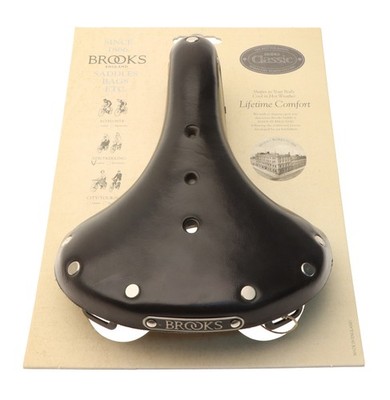 Brooks B17 Short Saddle Steel Rails Hard Leather Cover Black NEW