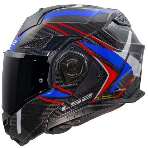 LS2 FF901 Advant X Carbon helmet Future II white blue - Picture 1 of 2