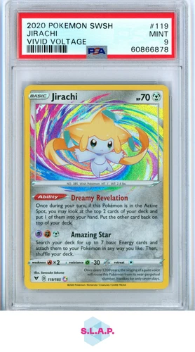 JIRACHI VIVID VOLTAGE POKEMON SWORD & SHIELD VIVID VOLTAGE 2020 119 PSA 9