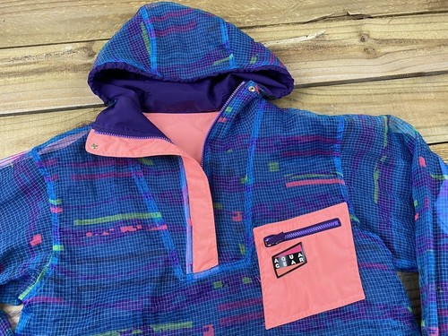 NWT NOS VTG 90 1990 Nike Aqua Gear 1/4 Zip Neon Reversible Pullover Jacket Sz M - Picture 3 of 12