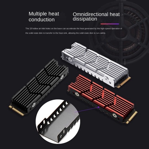 M.2Pro 2280 NVMe Kühlköper M.2Pro SSD KüHlkköRper coussin de chauffage aluminium Wä1698 - Photo 4/8
