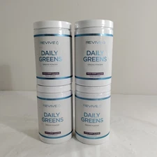 Lot Of 4 Revive Daily Greens, Fresh Barry, 10.47 oz Expires 09/2027
