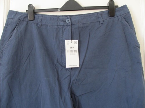 Ladies Cropped Trousers by Yours, BNWT, Size 22 - Blue - Picture 2 of 4
