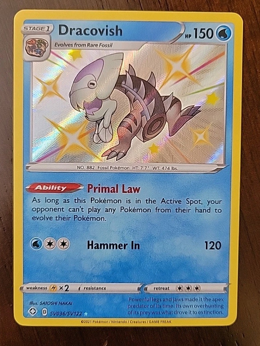 NM! Dracovish - SV036/SV122 - Pokemon Shining Fates Sword Shield Shiny Rare Card