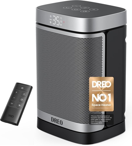 Dreo Electric Space Heater, 70° Oscillating Portable Heaters for Home, Silver  - Picture 1 of 7