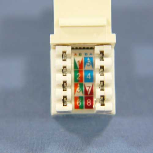Cooper Almond Cat 6 Snap-In Modular Data Jack 110 Style 8-Position RJ45 5546-6A - Imagen 2 de 4