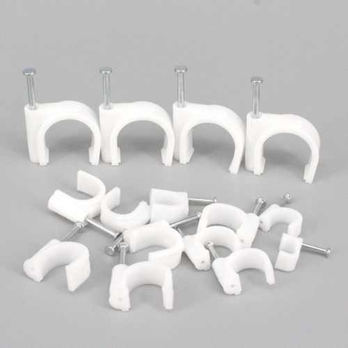 100 PCS 10 mm Plastikstahlnagellinie Schnalle Kabel Organizer - Bild 10 von 11