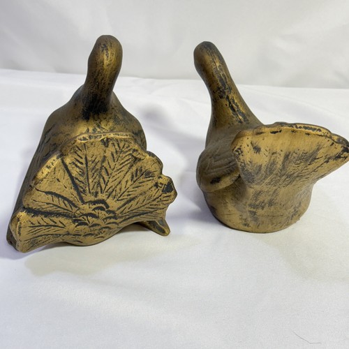Vintage California Pottery 367 Gold Ceramic Turtle Doves Christmas MCM - Picture 6 of 9