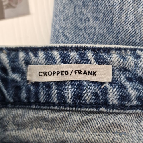 Jack & Jones Intelligence Frank Cropped Jeans Mens 38x32 Blue Denim Distressed - Picture 15 of 17