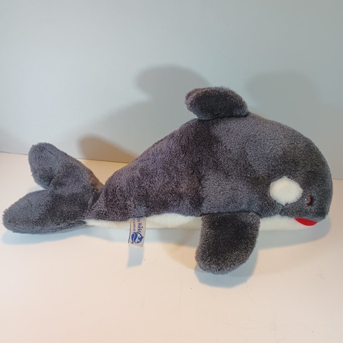 Sea World Shamu Killer Whale Orca 16” Plush Stuffed Animal 1991 Vintage - Picture 2 of 11