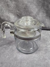 Vintage PYREX FLAMEWARE Glass 6 Cup Coffee Pot Percolator 7756 COMPLETE