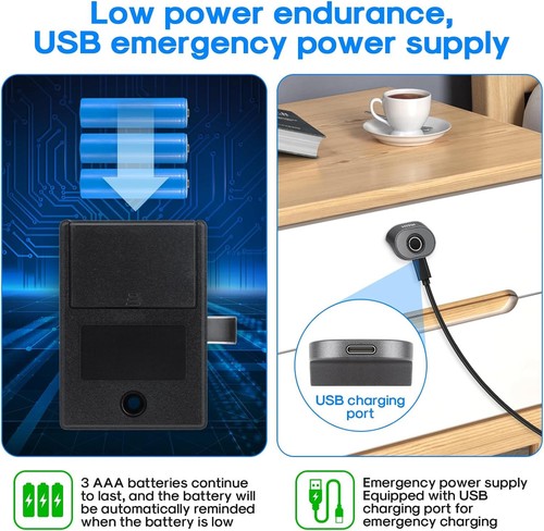 Einfache Installation - Robustes Fingerabdruckschloss für sichere Aufbewahrung - Bild 10 von 10