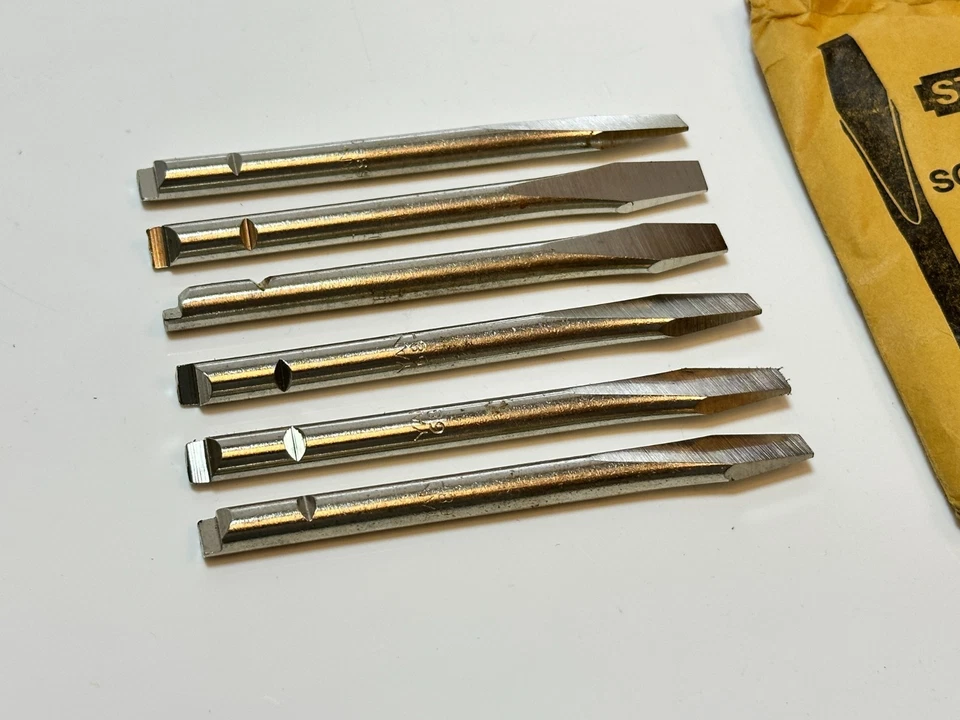 Stanley Yankee USA Screwdriver Bits 6pc 68-341A (NOS New Old Stock) w/ Package - Image 2 of 4