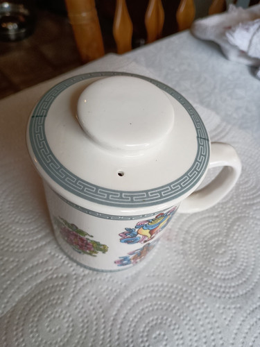 Tibetan Tea Cup With Lid - Picture 2 of 12