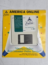 AOL America Online Version 2.0 MI Floppy Disk Windows Sealed 1995 Rare NBC MTV