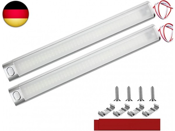 12V Led Lampe Wohnmobil, 120 Led Leiste Mit ExtragroßEr Schalter, 6000K WeißEs L-image