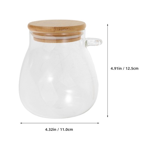  2 Stück Transparent Versiegelt Vorratsbehälter Glas Gläser mit Löffel Lebensmittel - Bild 8 von 12