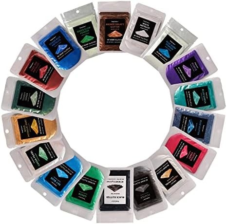 18 Color Metallic Mica Pigment Powder Set for Resin Crafts DIY - Picture 1 of 6