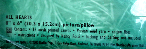 Bucilla All Hearts Go Home For Christmas Needlepoint Picture/Pillow Kit 2000-New - Picture 3 of 6