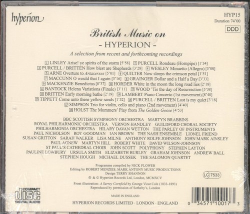 HYP15 Various Artists British Music On Hyperion CD UK Hyperion 1995 with thick - Picture 2 of 2