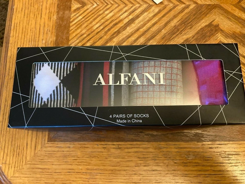 Alfani Hombre 4-Pk. Calcetines de vestir con caja de regalo colores surtidos-zapato talla 7-12 Foto 2 de 2