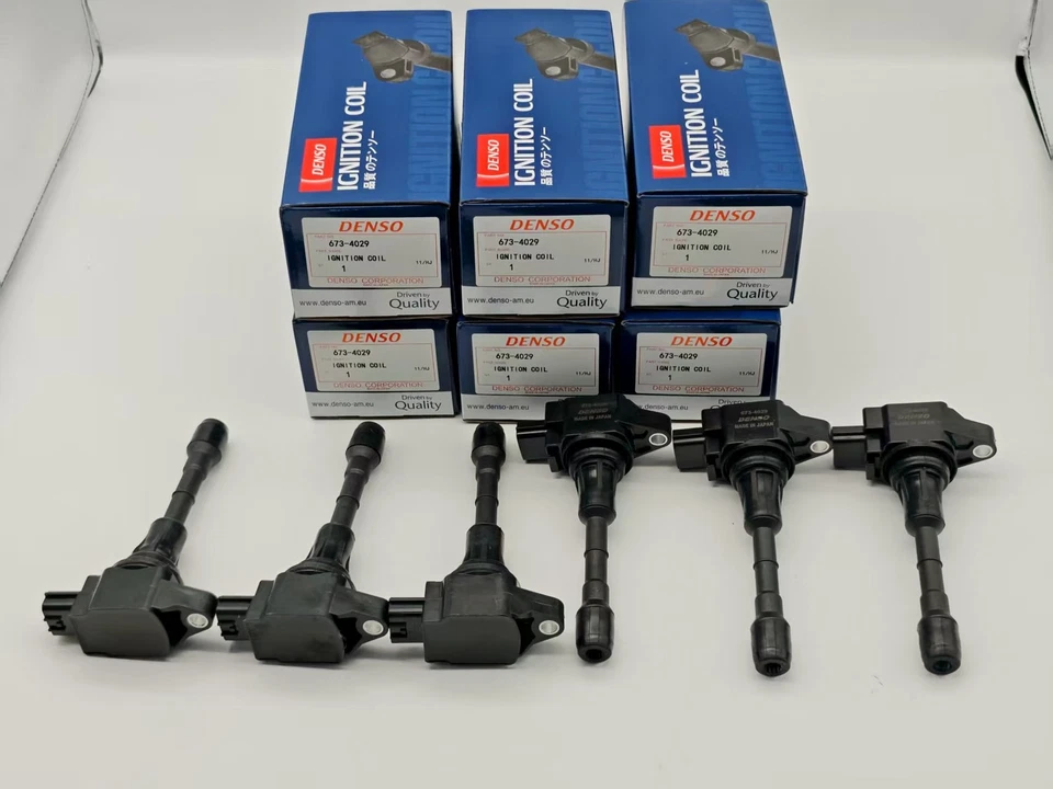 DENSO 6Pcs 673-4029 22448-JA10C Ignition Coils For 2007-2020 Nissan INFINITI Foto 3 de 4