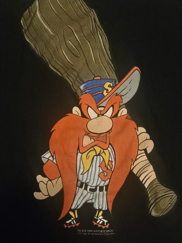 VINTAGE LOONEY TUNES YOSEMITE SAM TEE Baseball T SHIRT 1994 SIZE XXL Rare - Picture 4 of 8