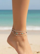 Women Fashion Jewelry Gold Or Silver Link Chain Circle Anklet Ankle Bracelet 327