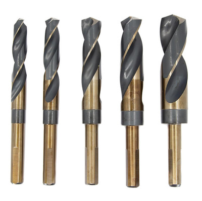 1-5 Piece High Speed Steel Black and Gold Reduced Shank Drill Bit Set in Plastic