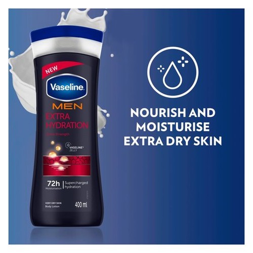 Vaseline Men Extra Hydration + Vaseline Body Lotion, 13.5oz (400ml) - Picture 3 of 5