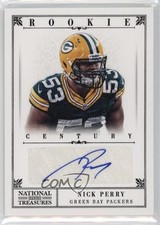 2012 National Treasures Century Black Signatures /25 Nick Perry Rookie Auto RC